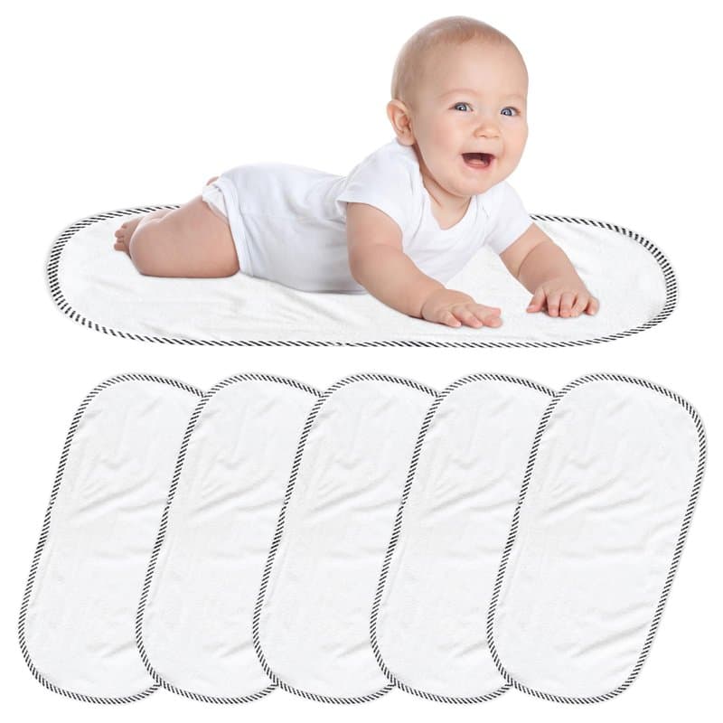 WIYETY Lot de 6 matelas à langer réutilisables pour couches de bébé : 30 x 60 cm, matelas à langer, lavables, doux et protecteur
