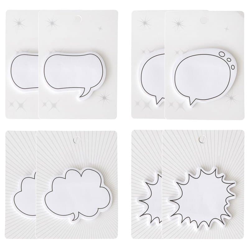 Lot de 240 notes autocollantes avec bulles de parole, notes autocollantes, notes mignonnes, notes à bulles dans différentes form
