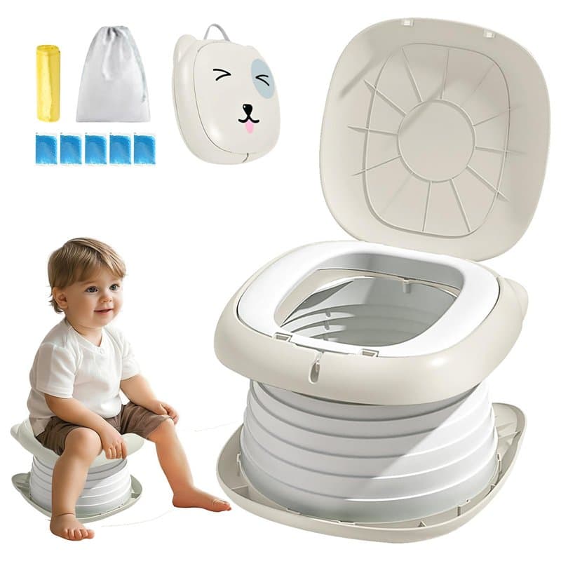 Siège de Toilette pour Enfants, Siège Toilette Pliable Enfants, Toilettes Pliantes pour Enfants, Pot Pliant de Voyage Portable,