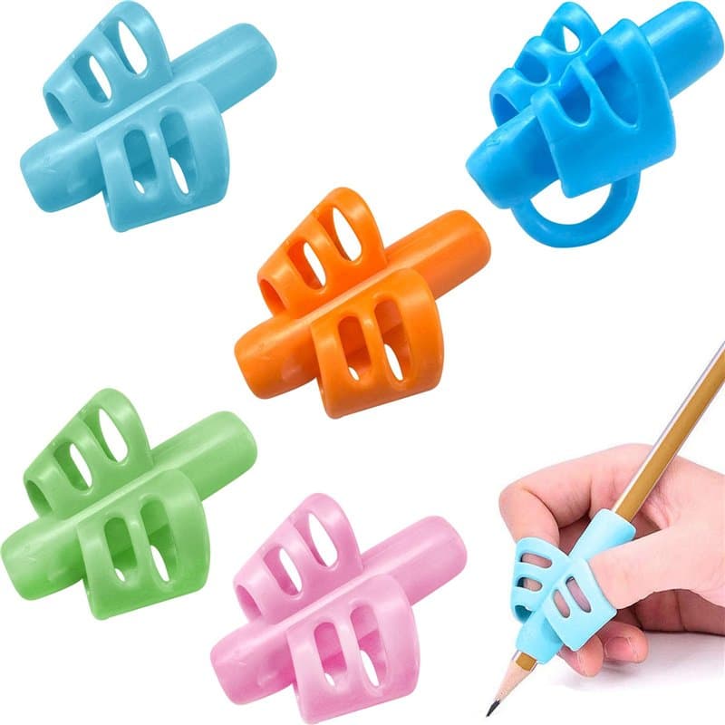 5 Pièces Guide Doigts Ecriture Enfant, Ergonomique Aide Ecriture Enfant, Pencil Grip for Kids, Grips pour Crayon pour Enfants Ét
