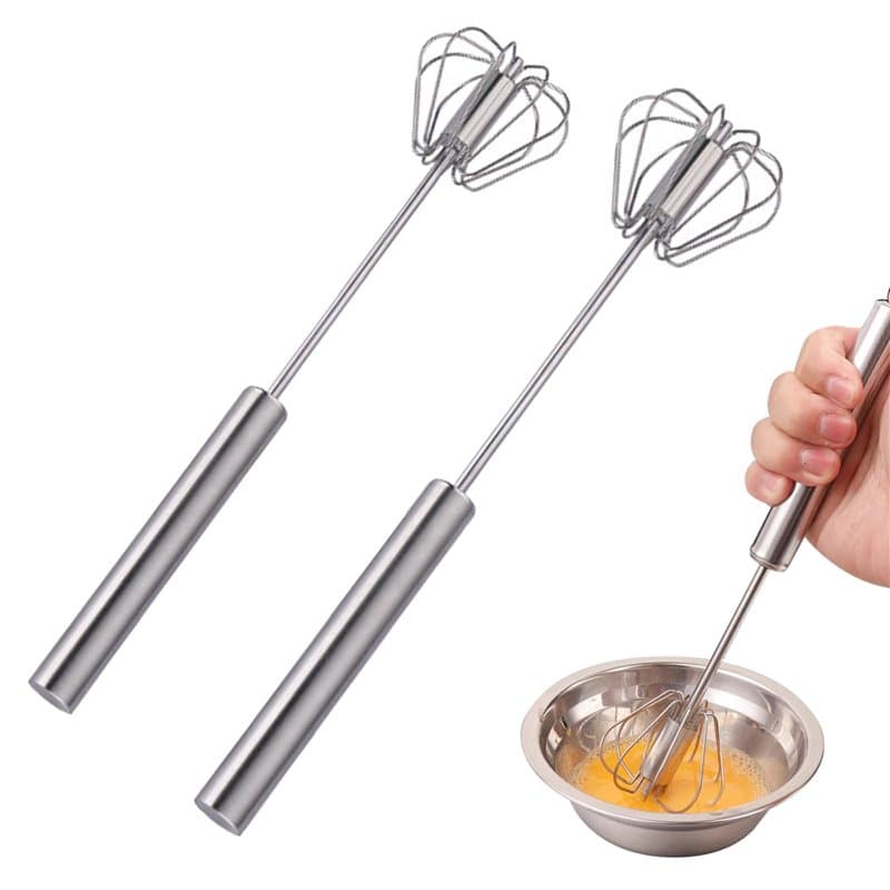 Batteur À Oeufs Semi Automatique, Batteur À Oeufs En Acier Inoxydable, Batteur À Oeufs De Cuisine, Pousseur À Main Batteur À Oeu