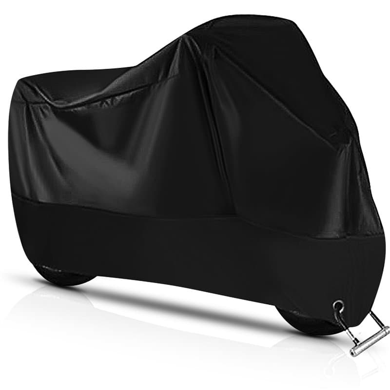 Mesybveo Housse Moto Imperméable, Housse de Protection pour Moto 190T Polyester, Bache Moto Exterieur Etanche avec Trous de Serr