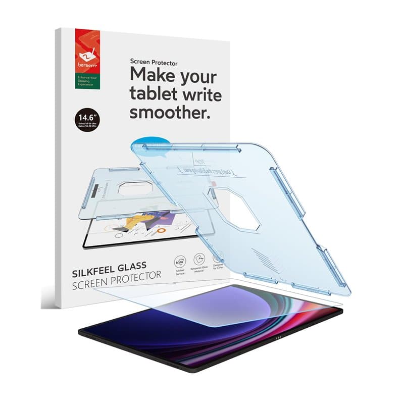 BERSEM Verre Trempé pour Samsung Galaxy Tab S10 Ultra/ S9 Ultra/ S8 Ultra 14,6 Pouces 2024/2023/2022, Protecteur D'écran avec Ou