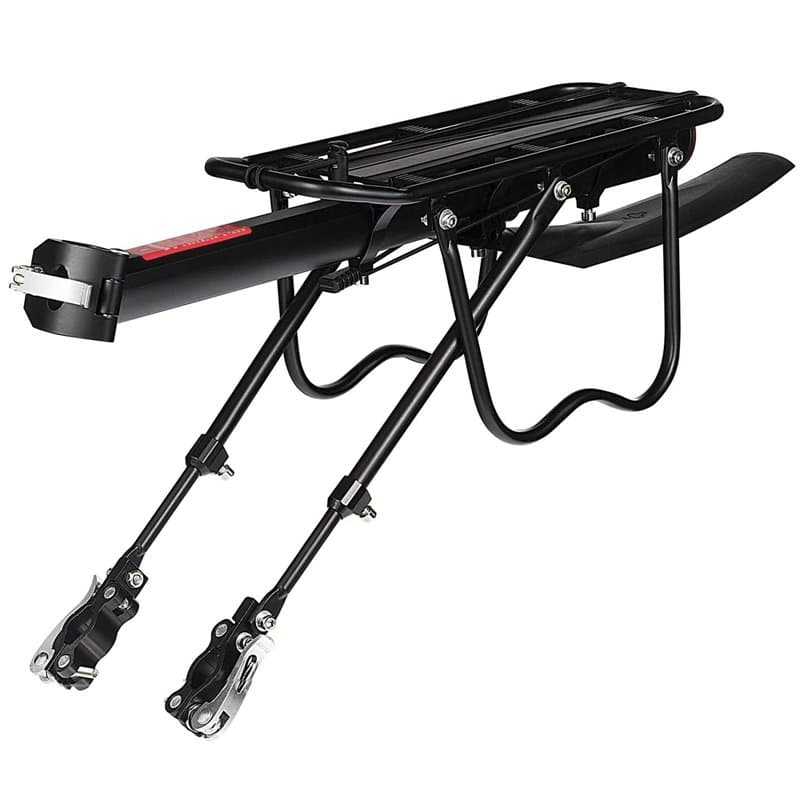 ZUIMENG Porte Bagage Vélo Arrière, Porte Bagage Velo Arriere Universel en Alliage d'Aluminium, Rapide Installation Porte-Bagages