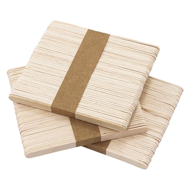 StüCk Lot de 150 étiquettes pour plantes en bois naturel, étiquettes de marquage de jardin, bâtons à sucettes, pour bricoler des