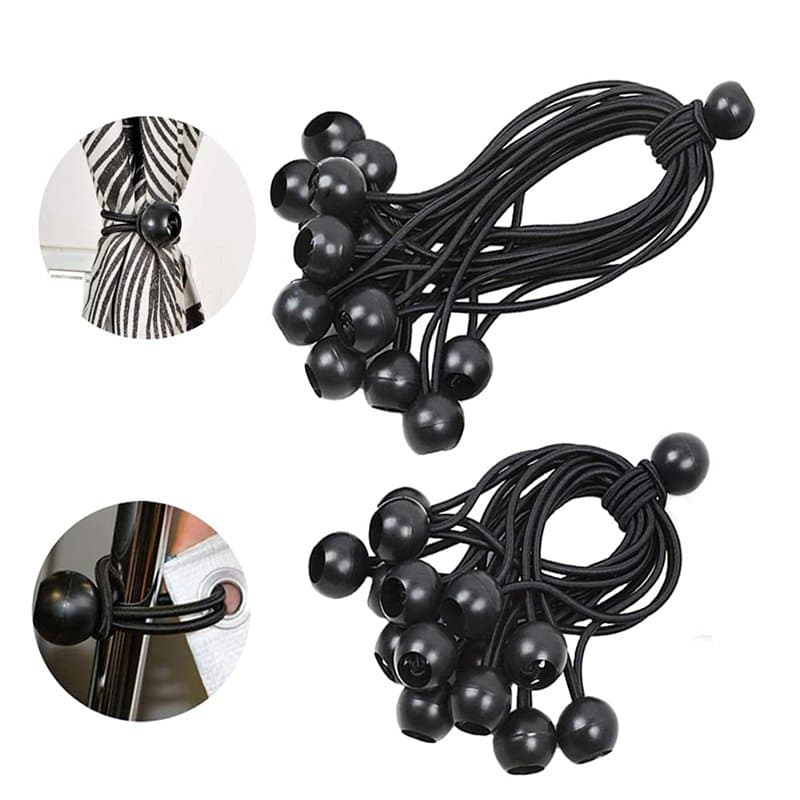30 Pcs Tendeur Elastique, Tendeur Bache, Tendeur Boule, Tendeur Élastique pour Pavillon, Bâche, Camping, Tente, Rideaux Harnais