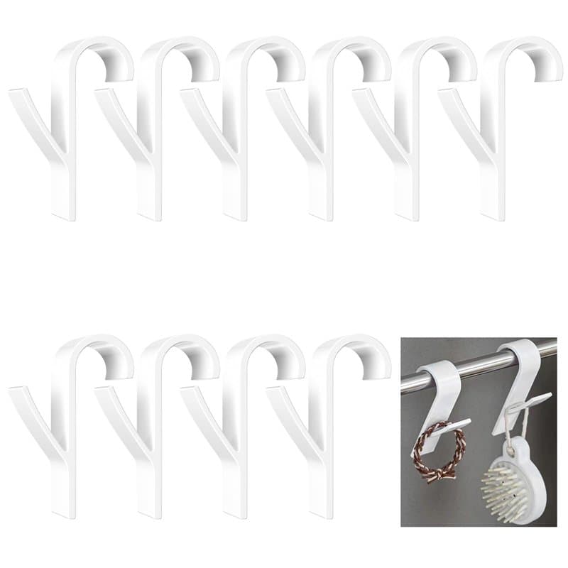 Lectorias10 Pièces Crochet Serviettes Salle de Bain, Patere Radiateur Seche, Accroche Sèche-serviettes Plastique, Porte Radiateu