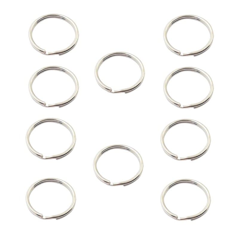 Porte Clé, 10 Pièces Porte-Clés Anneaux, Porte-clés en Acier Inoxydable, Porte-Clés Rond, pour DIY, Clé de Voiture, Maison