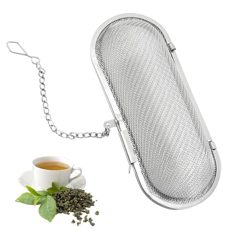 Boule à The Original, Passoire à Epices, Boules à Epices, Longueur 110x45x45mm, La ThéIèRe En Acier Inoxydable Argenté Est Prati