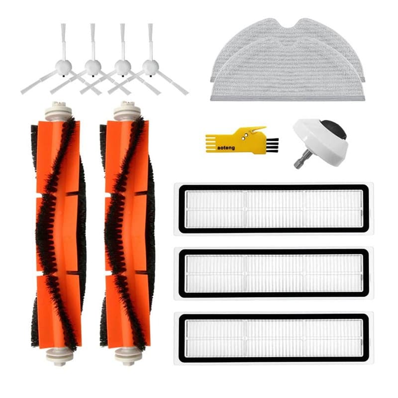 aotengou Kit d'accessoires de Rechange pour aspirateur Robot Dreame L10 Pro Dreame D9 12 Packs 2 brosses principales, 3 filtres,