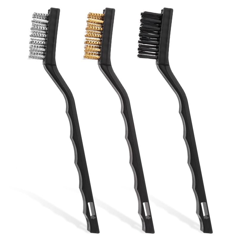 Brosse Métallique a main 3 Pcs, Set de Brosses Métalliques, Brosse, Brosse nylon, Brosse Acier Inoxydable pour Nettoyage de Soud