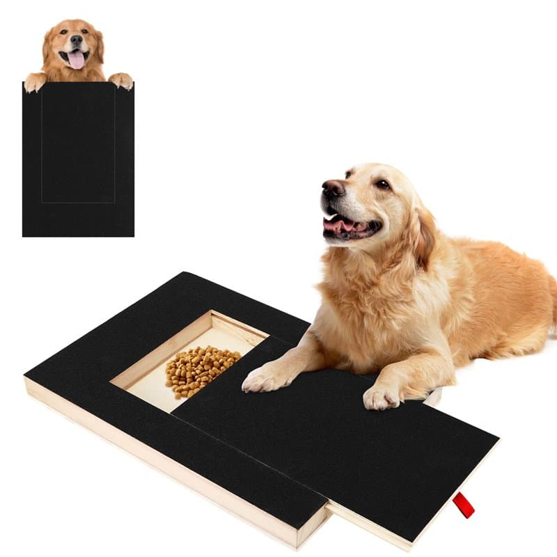 Griffoir pour Chien, Tapis à Ongles pour Chien, Planche à Gratter Chien avec Boîte à Friandises pour Lime à Ongles Animaux de Co