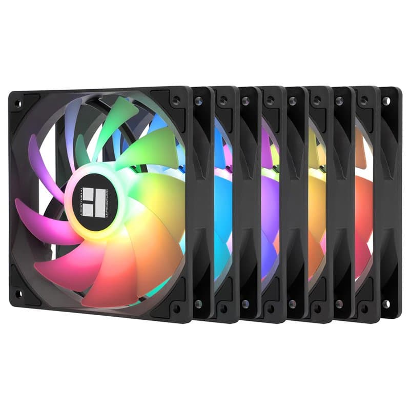 Thermalright TL-C12C-S X5 Ventilateur de processeur ARGB 120 mm PWM Silent Ventilateur d'ordinateur avec roulement S-FDB, vitess