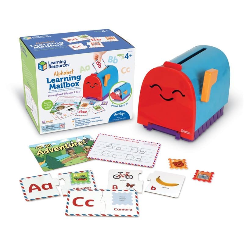 Learnng Resources Boîte aux Lettres d'apprentissage de l'alphabet, Jeu d'alphabet et de réflexion Amusant, Jeu d'association ave