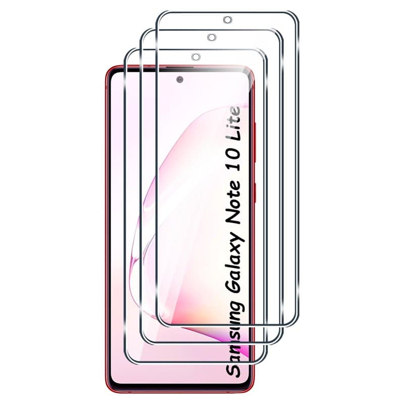Fyqzio [3 Pièces Verre Trempé Pour Samsung Galaxy Note 10 Lite,Sans Bulles,9H Dureté,Anti-Rayures,HD Film Protection Ecran pour