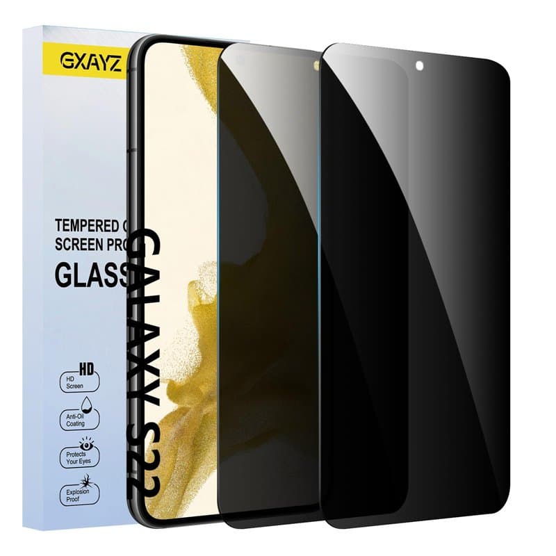 【2 pièces】Verre Trempé Protection Écran Anti-Espion pour Samsung Galaxy S22/S23,Film de Protection en Verre Trempé, Anti-Espion,