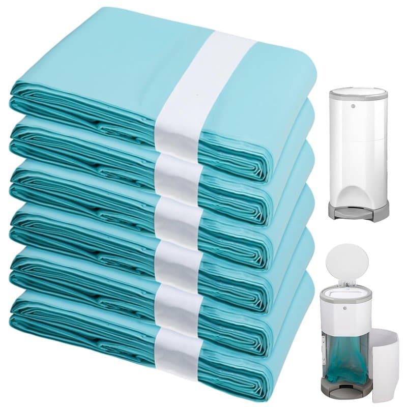 Lot de 6 recharges pour poubelle à couches compatibles avec panier : recharge de 16 l, film de recharge, poubelle à couches, sac