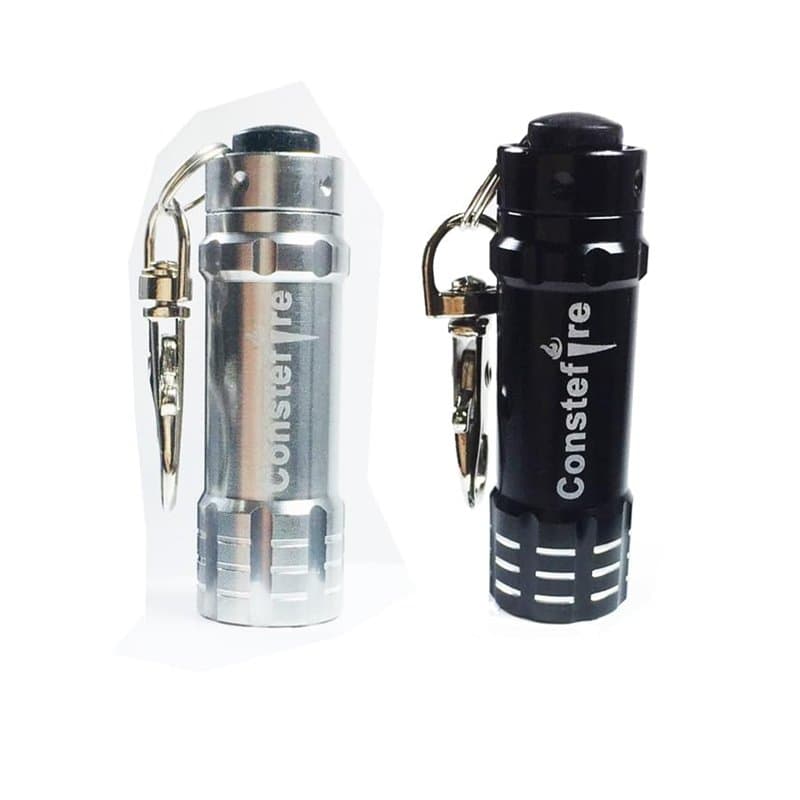 Mini Lampe de Poche LED Porte-clés, 2 PCS en Aluminium, 3 LED Brillantes, EDC, Étanche, pour Intérieur, Classe, Camping
