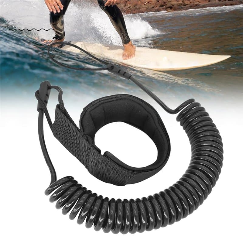 mizikuu Leash de Surf Paddle Board Coil, Laisse de Planche de Surf Cordes de Sécurité Laisse en TPU Surfboard Leash pour Stand u