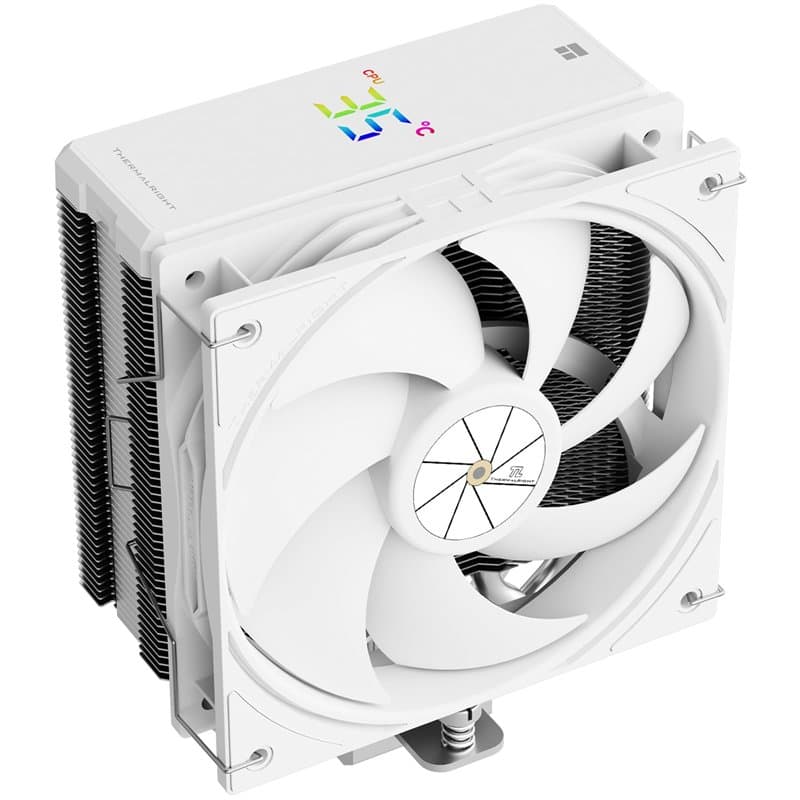 Thermalright Assassin X 120R Digital White Refroidisseur d'air pour processeur, avec 4 caloducs de 6 mm, couvercle d'écran numér