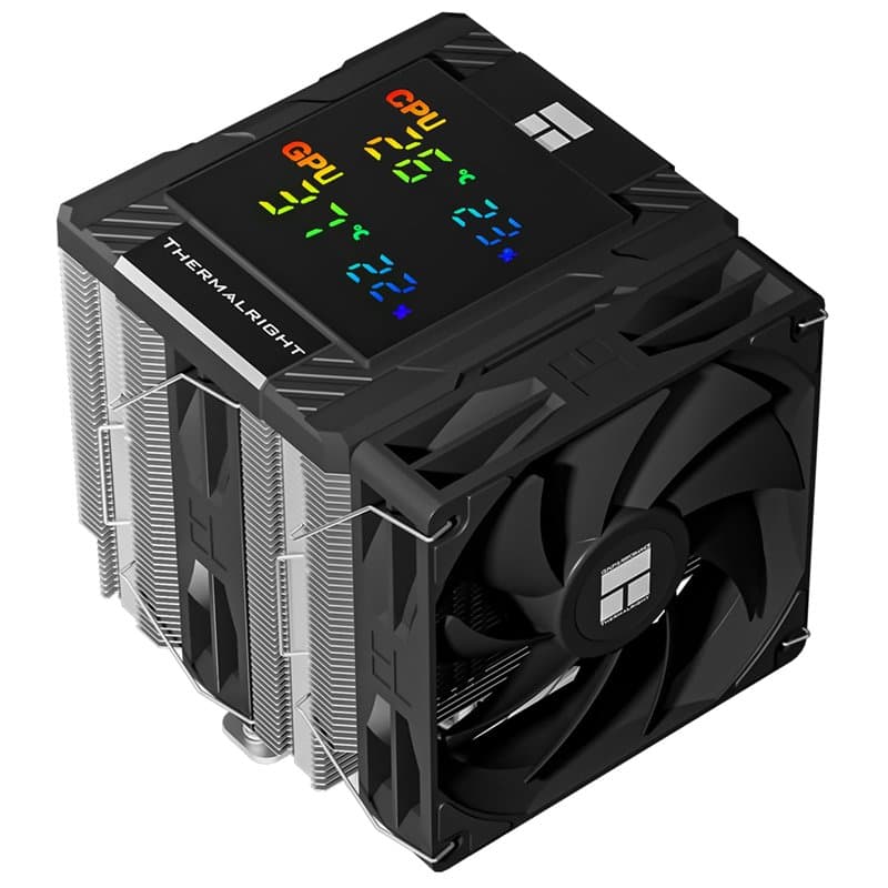 Thermalright Peerless Assassin 120 Digital Black Refroidisseur d'air pour processeur, cache écran numérique, 6 caloducs, refroid