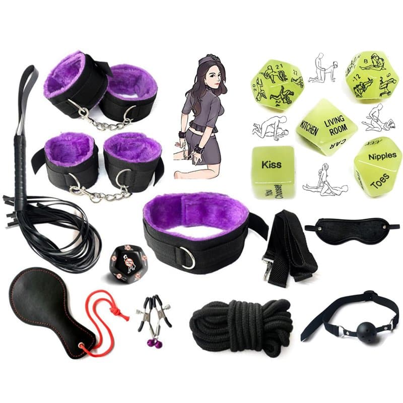 ??? ??????? Ensemble De Dés Modèle en Nylon Violet 10 Pièces + Dés Phosphorescents 5 Pièces, Jouets De Vie De Sport De Confort D