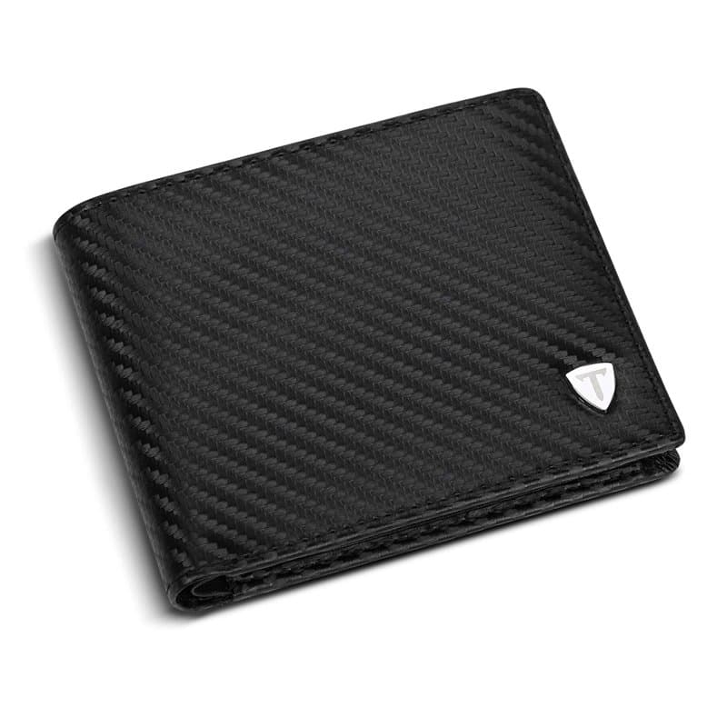 TEEHON® Portefeuille Homme en Cuir Véritable avec Blocage RFID/NFC 8 Porte Carte Crédit, 2 Compartiment à Billets, Classique Por