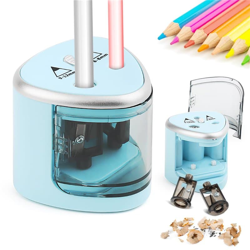 Taille-Crayon électrique,Taille-Crayon électrique et à Piles adapté aux Enfants Taille-Crayon automatisé sans Fil,pour Crayon,Cr