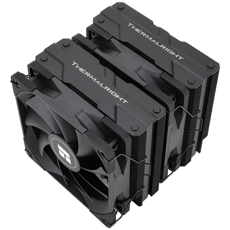 Thermalright Peerless Assassin 120 Refroidisseur d'air pour processeur Noir, 6 caloducs, double ventilateur 120 mm TL-C12B PWM,