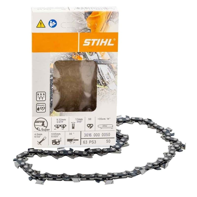 Stihl 3616 000 0050 Chaîne de Tronçonneuse 3/8 ", 1,3 mm 50 GL 35 cm Épée Picco Super PS