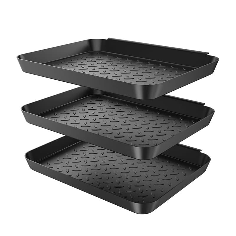 Bac à Chaussures, Lot de 3 bacs d'égouttement à chaussures, Égouttoir Chaussures, Bac à Chaussures Plastique Porte Chaussures Av
