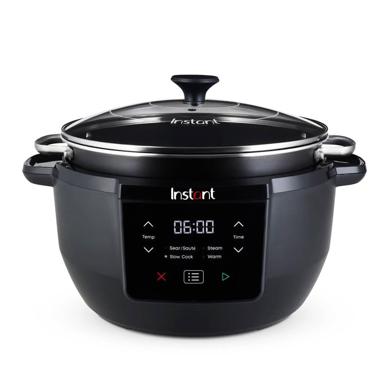 Instant Mijoteuse Supérieur Electrique Programmable (Familial), Couvercle en Verre, Cuisson Lente, Maintien au Chaud, Rissoler,