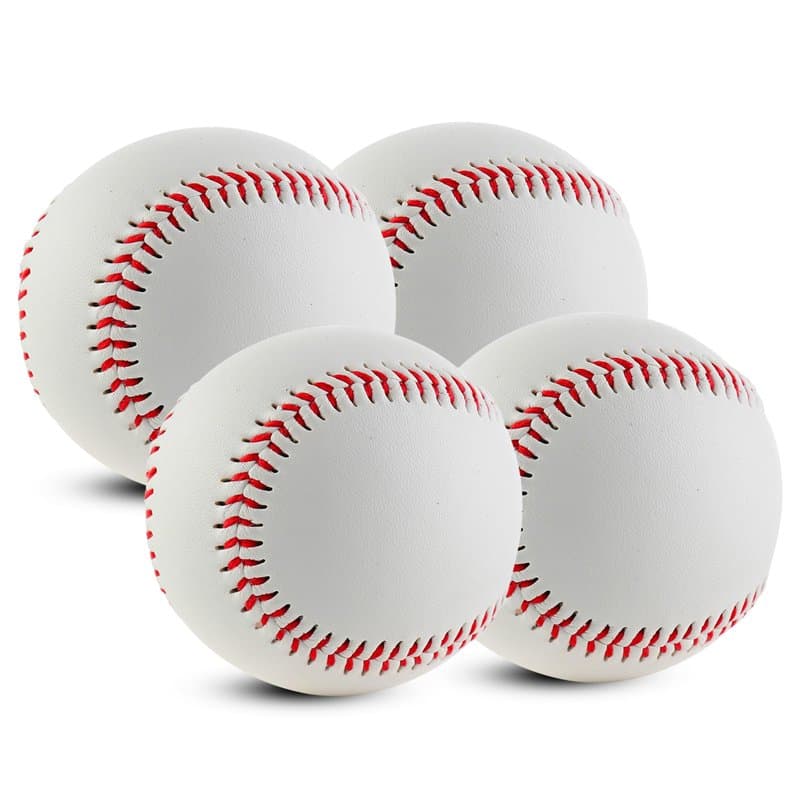 BYZESTY 4 Pièces Balle de Baseballde, Baseballs Balles D'entraînement Débutant Balles de Baseball La Norme de Base Ball Souple P