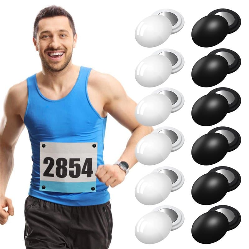 BYZESTY 12 Pièces Aimants pour Dossards De Course, Aimants Dorsaux Running, Clips Magnétiques pour Fixer Le Dossard De Marathon,