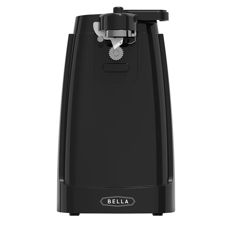 BELLA Ouvre-boîte électrique, ouvre-boîte automatique, aiguiseur de couteaux et décapsuleur durable, lame en acier inoxydable, r