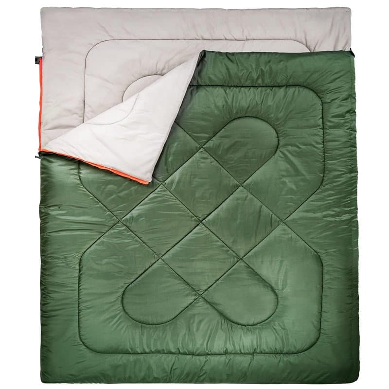 Amazon Basics Rectangulaire Sac de couchage pour le camping et la randonnée par temps froid, taille Double size pour deux person