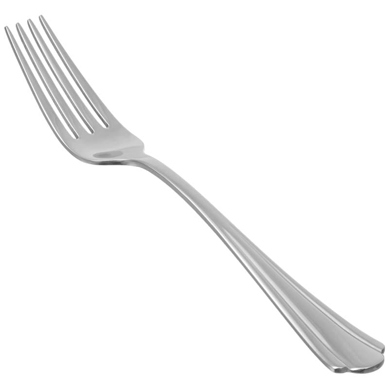Amazon Basics Lot de 12 Fourchettes dîner en Acier Inoxydable avec Contours festonnés