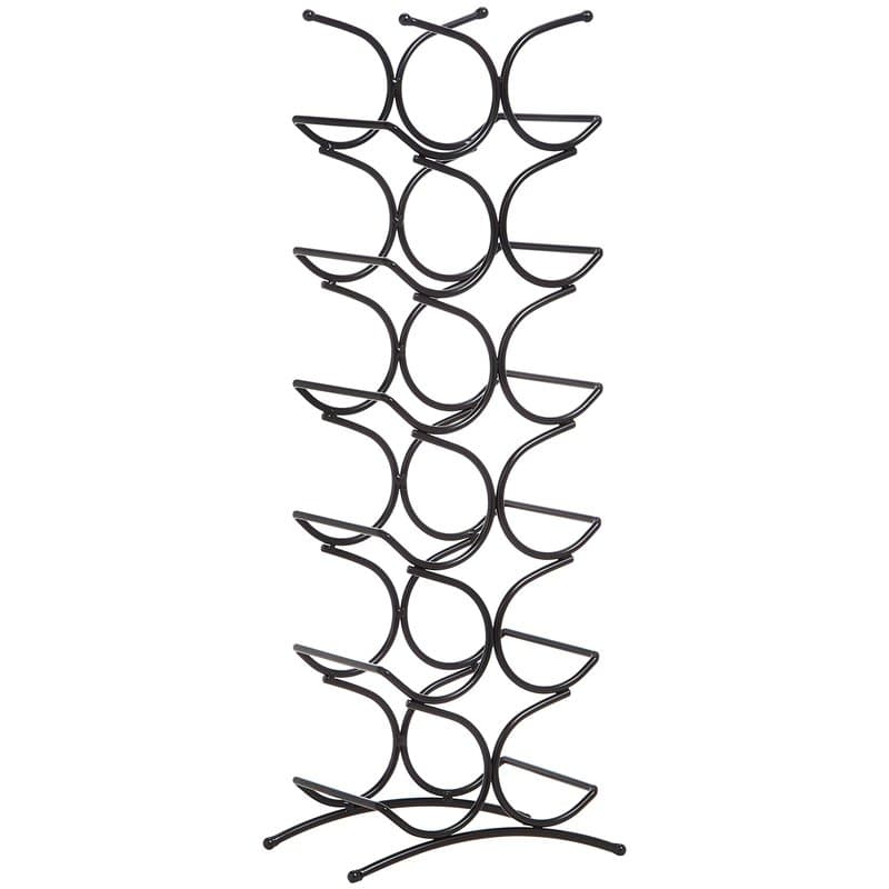 Amazon Basics Casier à bouteilles 12 bouteilles, Noir, 24.9 x 16 x 67.8 cm