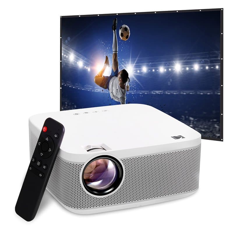 KODAK FLIK X10 Full HD Kit de projecteur multimédia | Mini système de cinéma Maison Portable Compact 1080p avec écran de Project