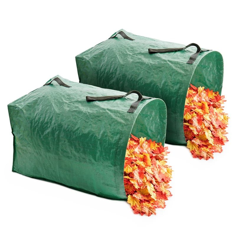 MEKKAPRO Sacs de Jardin - Lot de 2 - Sac à Feuilles Pelouse Déchets Verts Durable avec Poignées Renforcées Robuste - Poubelle po