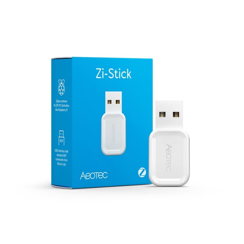 Aeotec Zi-Stick Zigbee Clé USB pour ZHA in Home Assistant, Zigbee2MQTT, Open Hab | IOBROKER | NodeRed | Smart Home Stick, Blanc