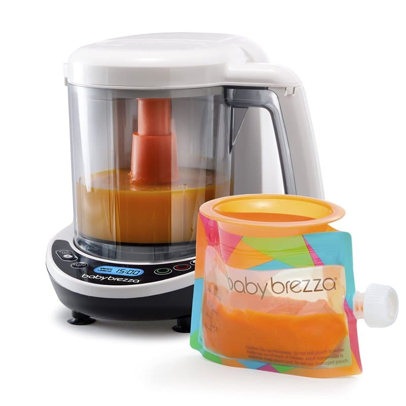 Baby brezza - Food Maker Deluxe - Robot Multifonction Bébé - Chauffe à la Vapeur Et Mixe Les Aliments par Simple Pression d'un B