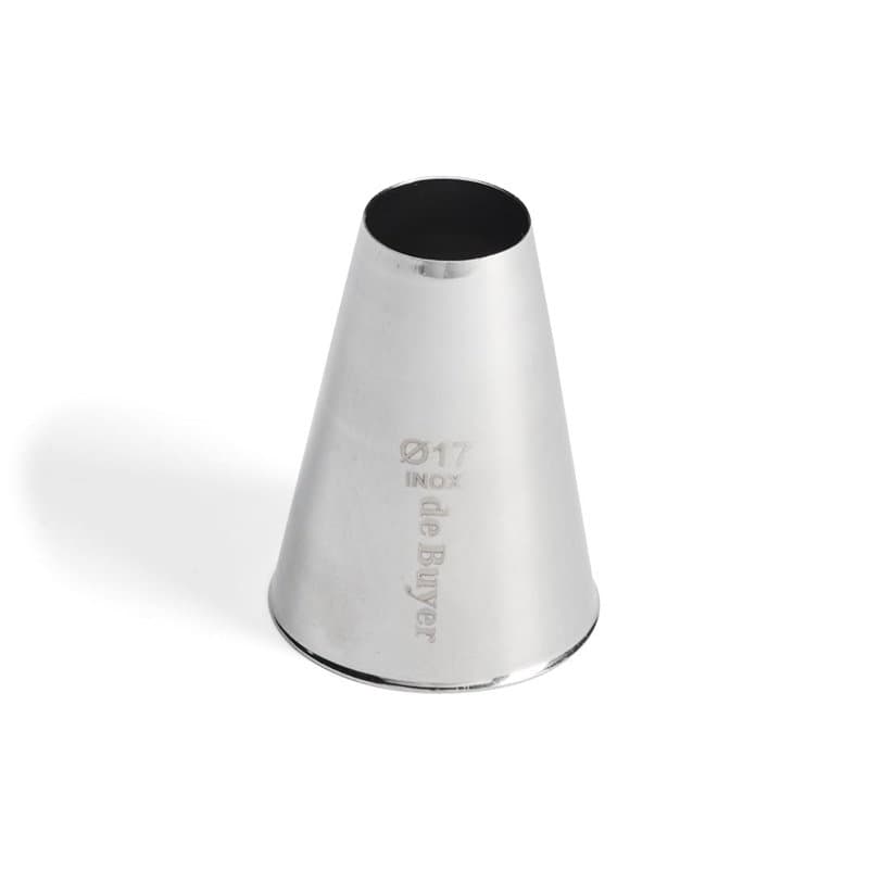 De Buyer - Douille en inox unie - Diamètre 1,7 cm - En Inox, Idéale pour Décorer, Garnir et Remplir, Sans Soudure pour Hygiène P