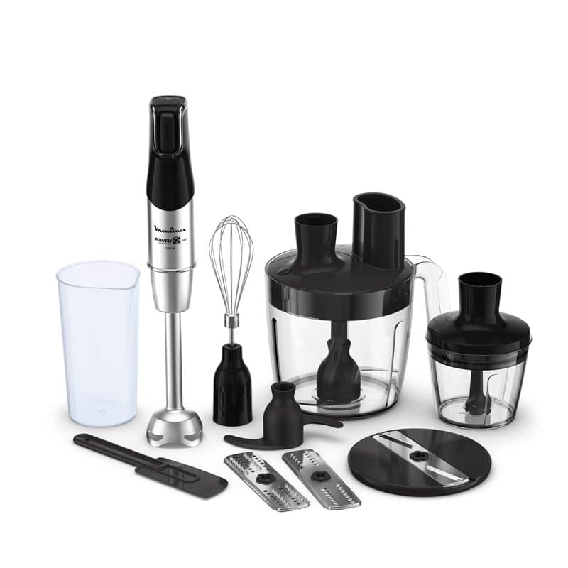 Moulinex Pied mixeur, Blender, 1200 W, Lames haute performance, Variateur de vitesse ergonomique, Contrôle de la vitesse, Pièces