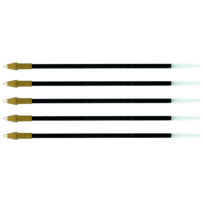 BIC Lot de 5 Recharges pour Stylo bille CRISTAL Pointe Moyenne 1 mm Bleu
