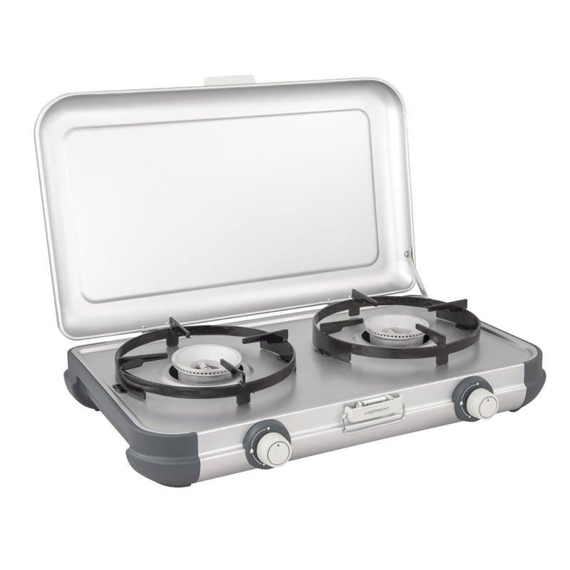 Campingaz Camping Kitchen 2 CV, réchaud portable à deux brûleurs, réchaud d’extérieur à gaz, cartouche CV470 Plus vendue séparém