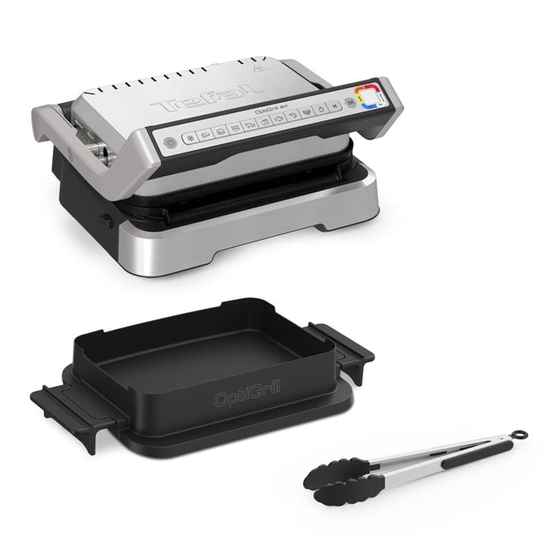 Tefal OptiGrill 4-en-1 Grill intelligent, Barbecue, Four, Repas complet, Résultats parfaits, Aucune surveillance, Nettoyage faci