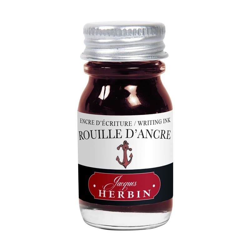 Jacques Herbin 11558T - Encre d'écriture et de dessin - Stylo-plumes et stylos roller - Rouille d'ancre - 10 ml - Fabriqué en Fr