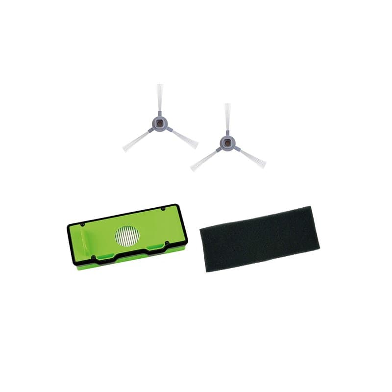 Rowenta Lot de 2 brossettes latérales et 2 filtres haute efficacité, Compatibles avec les aspirateurs robot Explorer 80 ZR177002