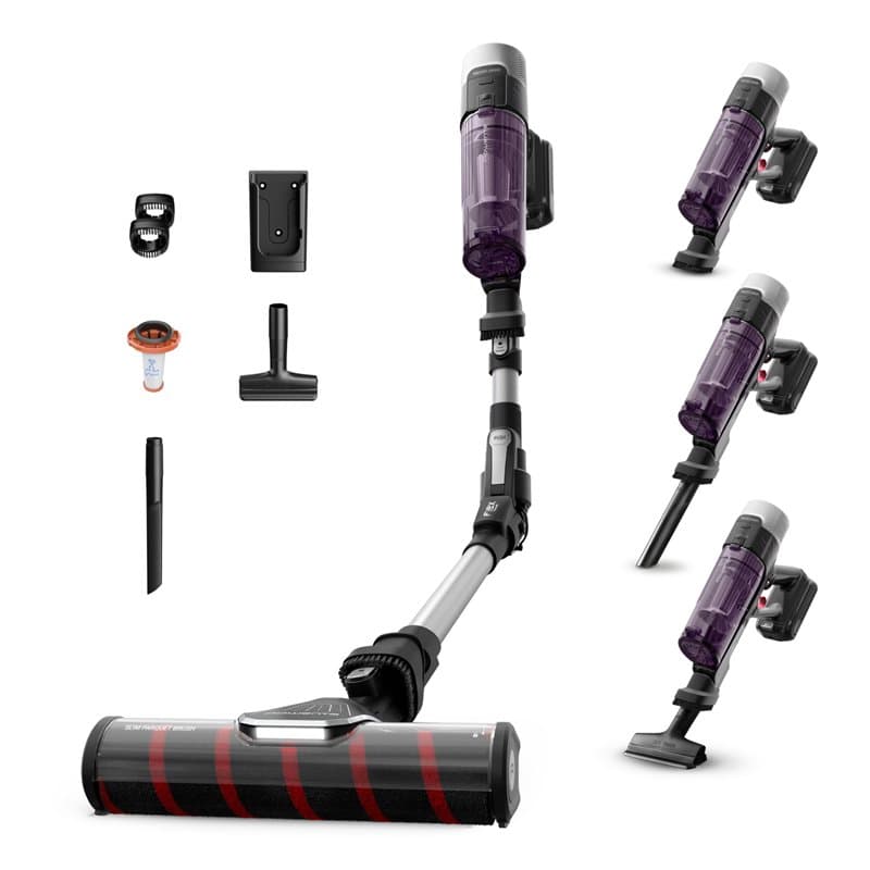 Rowenta X-Force Flex 9.60, Aspirateur balai sans fil multifonction, Performant avec 100 AW, Autonomie 45 minutes, Ultra léger, T